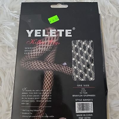 Yelente Killer Legs Fishnet Pantyhose, One Size